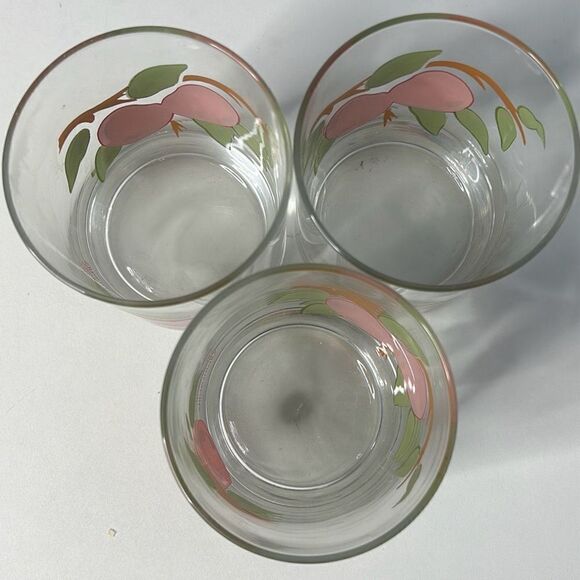 Franciscan Double Old Fashioned Whisky 12 oz Glass Set of 3 Apples - Picture 6 of 6